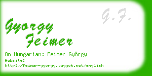 gyorgy feimer business card
